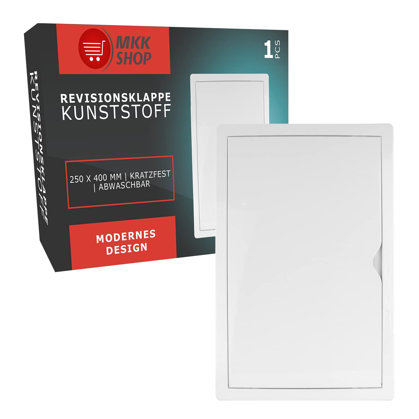 Inspection Flap 250 x 400 mm Inspection Door 25 x 40 cm Plastic Drywall Plasterboard Maintenance Flap White Suitable for Wet Rooms Flush-Mounted Flap