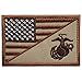 SpaceAuto USA American Flag w/ Marine Corps USMC Military Tactical Morale Badge Patch 3