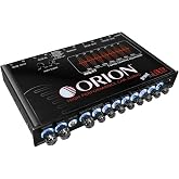 Orion XEQ-X7 7-Band Graphic Equalizer with Front 3.5mm AUX Input &ndash; Half-DIN Car Audio EQ with Subwoofer Control, High/Low-Level Inputs, Rear RCA, and Variable Low Pass Filter