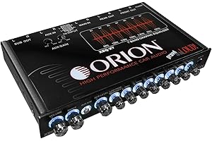 Orion XEQ-X7 7-Band Graphic Equalizer with Front 3.5mm AUX Input – Half-DIN Car Audio EQ with Subwoofer Control, High/Low-Level Inputs, Rear RCA, and Variable Low Pass Filter