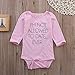 Baby Girl Bodysuit I'm NOT Allowed to Date Long Sleeve Romper Playsuit 6-9M, Pink