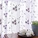 Embroidered Crushed Sheer Curtain Set (84 inch Long, Pink)