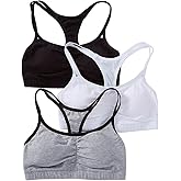 Fruit of the Loom Women's Spaghetti Strap Bra - 3 Pack, 9036RP, Grey/White/Black, 32