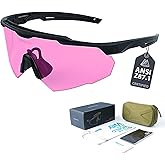 VOZAPOW Shooting Glasses Anti Fog with High Definition Lenses, ANSI Z87.1 Certified Tactical Safety Glasses for Men Women