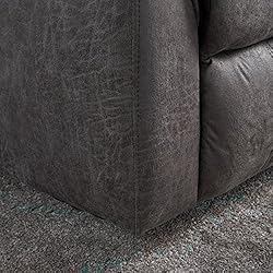 Jemma Tufted Slate Microfiber Swivel Gliding