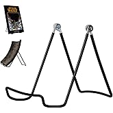KINGDOM SOLUTIONS MADE IN USA 12-Pack Adjustable Black Metal Easels - Book Stand - Sturdy Plate Stand for Art, Pictures, Books, Frames - Unique on the Market