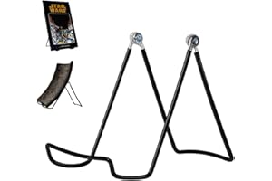 KINGDOM SOLUTIONS MADE IN USA 12-Pack Adjustable Black Metal Easels - Book Stand - Sturdy Plate Stand for Art, Pictures, Books, Frames - Unique on the Market