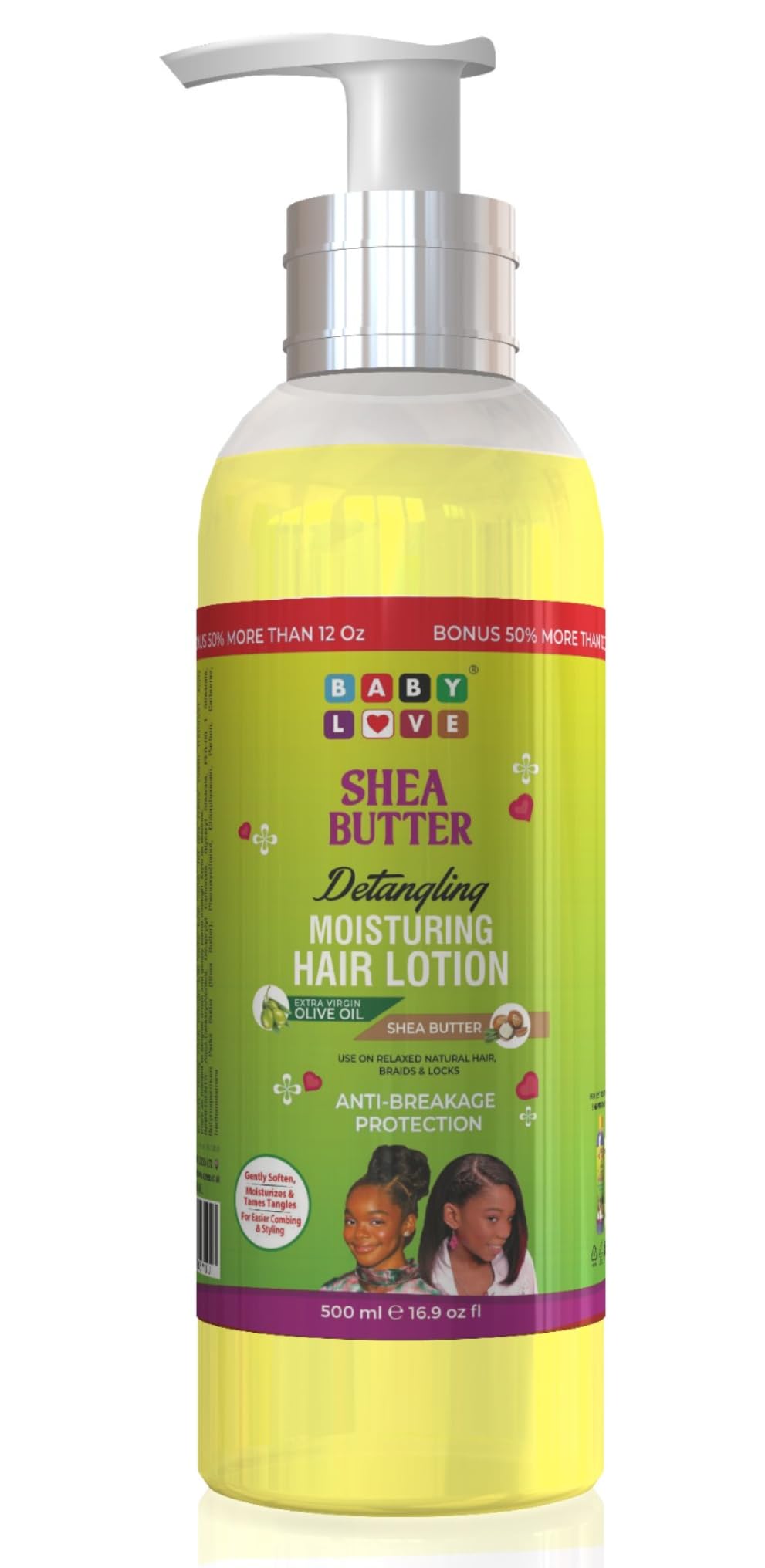 BABY LOVE KIDS NATURAL SHEA BUTTER DETANGLING MOISTURIZING LOTION 500ML