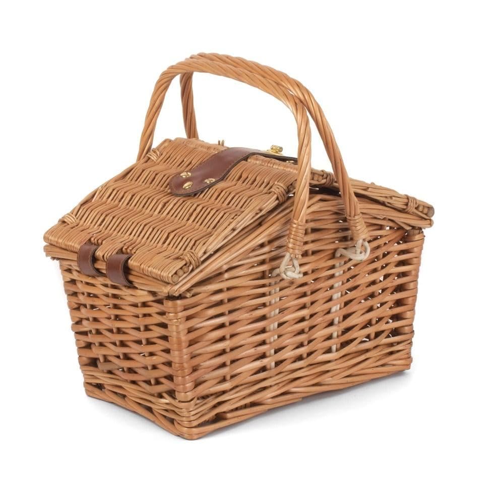 Red Hamper EH121 Wicker Light Steamed Swing Handle Hamper Picnic Basket