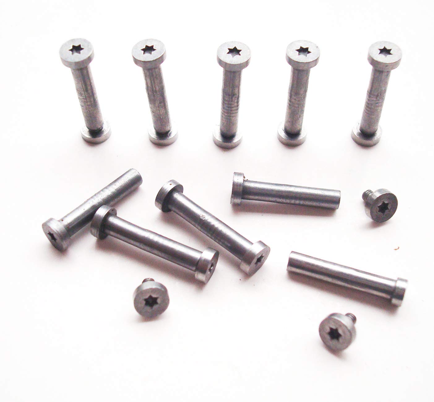 Pocket Knife Pivot Pin Screws,Tactical Survival Knives Handle Fasteners,EDC Knife Shaft Rivets,Pack of 10 Sets (5mm)