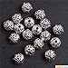 GEM-Inside Tibetan Silver Loose Spacer Beads Ball Flower Bali Style Metal Antique Bag for Jewelry Making Findings 50 pcs 8mm
