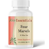 Kan Herb Company Four Marvels &ndash; Traditional Chinese Herbal Blend for Dogs and Cats to Support Digestive Clarity, Fluid Balance, and Overall Wellness, Herbal Supplement Tablets for Pets, 60 Tablets