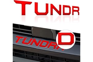 JHAZE Front Grill Letter Inserts Compatible for 2022 2023 2024 Tundr, 3D Raised and Strong Adhesive Decals Letters Front Grill Emblem Decal Sticker Compatible for Tundr Accessories-Red