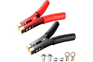 Goupchn Heavy Duty Crocodile Clamps Pure Copper 1000A Car Battery Charger Clamps 2PCS Power Replacement Battery Alligator Clips Jumper Cable Clamps Welder Clips for Car Automotive Vehicle Boat