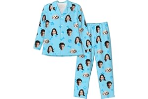 YZPPDHFC Personalized Pajamas for Women Men, Custom Pajamas Sets for Couples, Pjs Gift for Birthday Bachelorette Party
