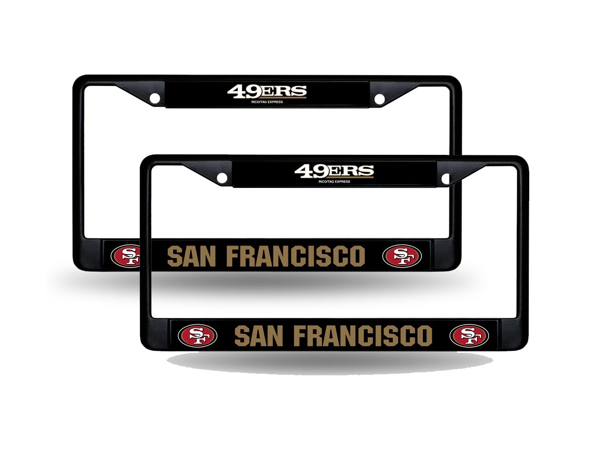 Rico San Francisco 49ers NFL Black Metal (2) License Plate