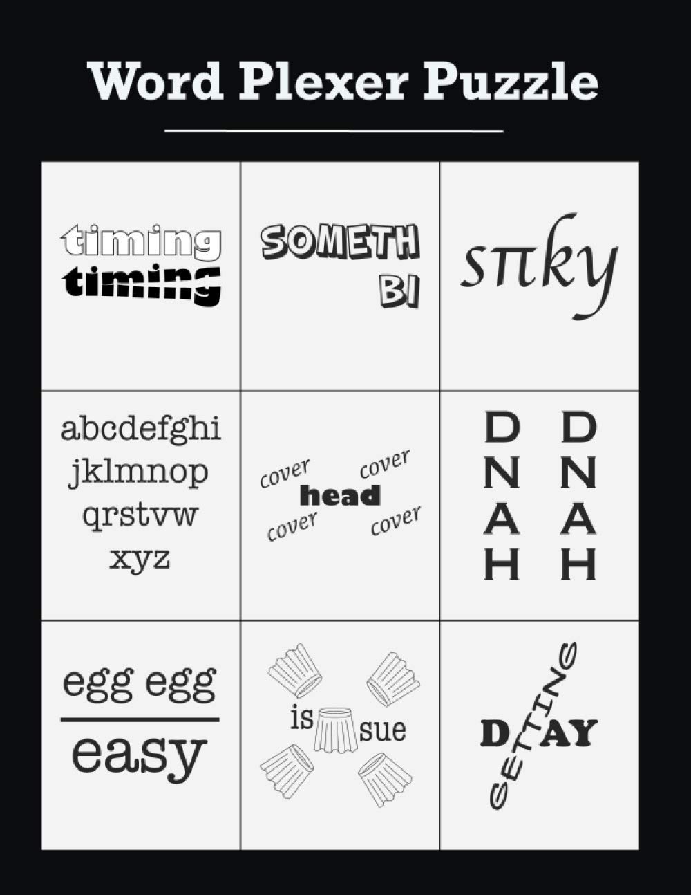 word plexer puzzle rebus puzzles word phrase games teasers book large print zamora sophia 9781089236801 books amazon