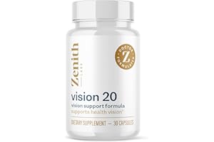 Zenith Labs Vision 20 Lutein & Zeaxanthin - Zinc Citrate for Maximum Absorption - Support Eyesight at Near Distance, Far Distance, and Low Light