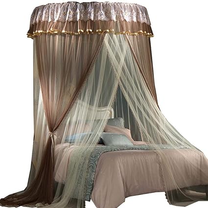 Mosquito Net Dome Bed Awning Net Double Layered Encrypted Ceiling