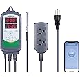 Inkbird ITC-308-WIFI Temperature Controller Wireless Heating and Cooling Outlet Pre Wired Plug Digital Thermostat Reptile Fre