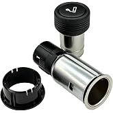 CCOQ Cigarette Lighter Socket Plug Assembly 12V 120W Power Outlet Replacement Compatible with Ford F150 F250 F350 Focus Fusion Mustang Lincoln MKS MKZ Mercury Milan, Replace OEM XC3Z-15055-AA