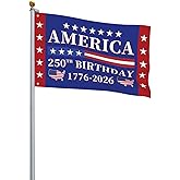 America 250th Birthday Anniversary USA Flag 2x3 Ft 1776 2026 Banner 4th of July Patriotic Decoration 1