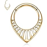 PEAKLINK 16G Septum Jewelry Septum Ring and Earrings - Daith, Rook, Conch, Helix, Tragus Piercings - Surgical Steel