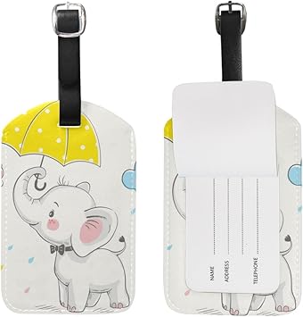 elephant luggage tag