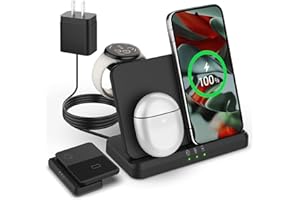 Nalife Wireless Charger for Google - Foldable 3 in 1 Wireless Charging Station Compatible with Google Pixel Watch 3/2, for Pi
