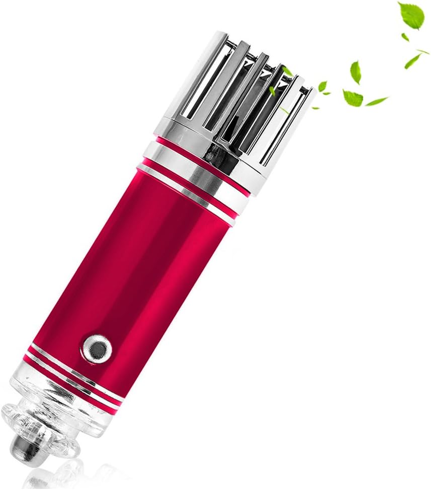 Car Air Purifier, LSoug Mini Air Freshener Ionize Air Purifier - Professional Smoke Smell Dusts Remover, Helps with Allergies (Red)