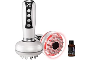 EURPMASK CHOOSE THE COLOR OF EUROPE 4-in-1 Lymphatic Drainage Massager - Cellulite Massage Tool Helps Reduce Stretch Marks & Cellulite, Body Sculpting Machine with Light, Heat & Vibration for Legs, Arms & Belly, Includes Moxa Pads