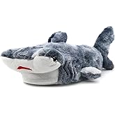 Friendly House Women's Fluffy Animal Slippers, Novelty Shark Whale Fish Slippers for Women and Men
