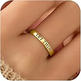 LOVPEPY LET Them Ring,Self Worth Motivation Rings for Women Men, 925 Real Silver Ring To Sorority Sisters Best Friends Inspirational Friendship Band Jewelry Gift Valentine's Day Gift from Daughter