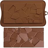 EPYHREHM Break Apart Silicone Chocolate Molds Fragments Candy Mold For Chocolate Bar Candy Energy Bar