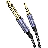MOSWAG 3.5mm to 6.35mm TRS Stereo Audio Cable 6.6FT/2Meter,6.35 1/4" Male to 3.5 1/8" Male Aux Jack for iPod,Laptop,Home Thea