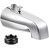 Enhon Tub Spout with Rear Diverter, Bathtub Spout Fitting 1/2-Inch or 3/4-Inch IPS, 5-1/4 Inch Length Bathroom Bathtub Faucet