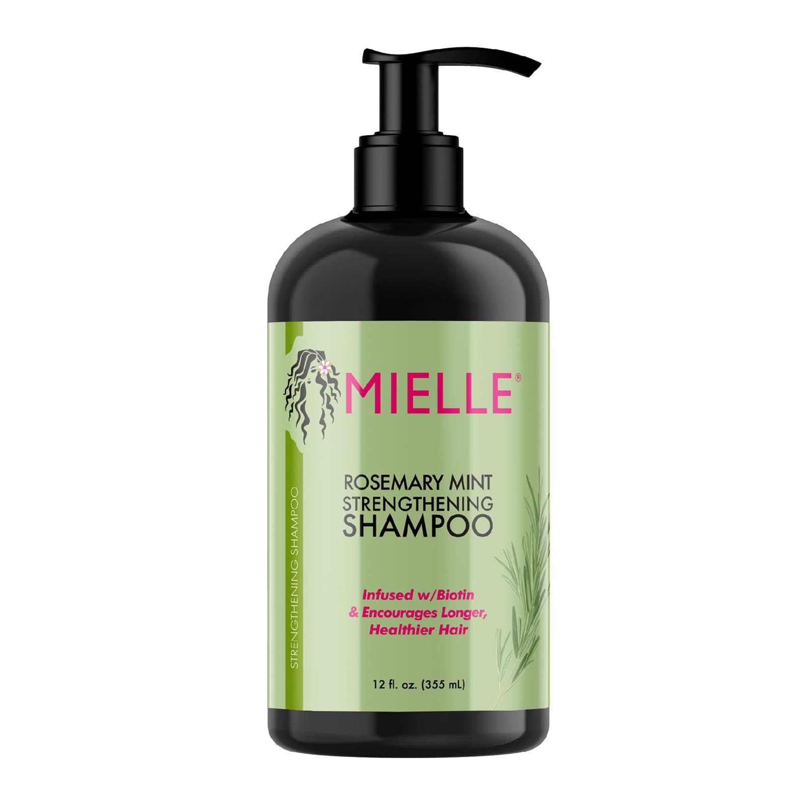 355 ml Nourishing Strengthening Daily Shampoo Mint Deep Strengthening Hair Mask for Dry, Damaged and Frizzy Hair, Rosemary Mint Scent (Green - 1 Piece)