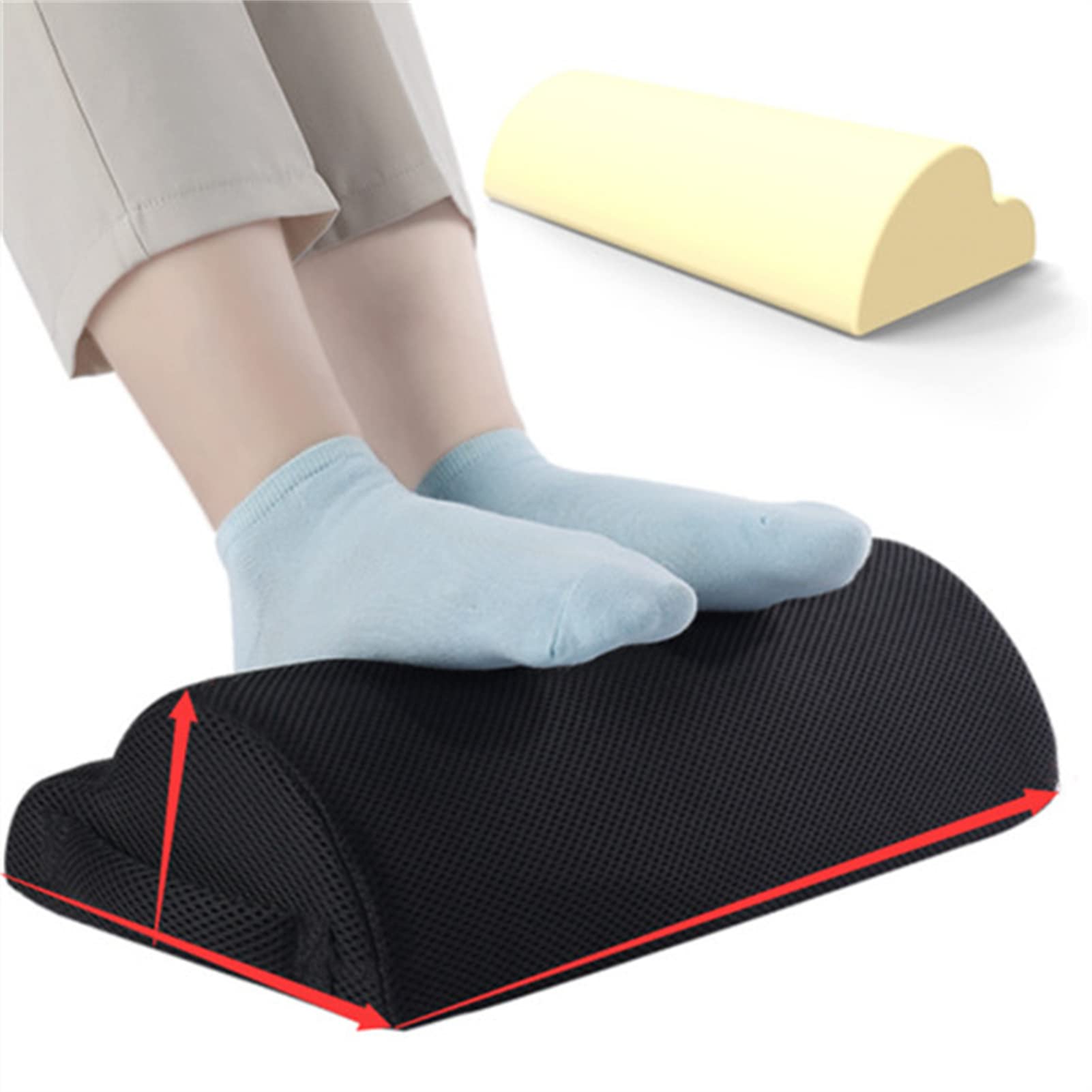 Under Desk Footrest Memory Foam Foot Rest Office Foot Rest Leg Cushion Accessories Leg Rest Tool Fashion Comfortable Machine Washable Home Travel
