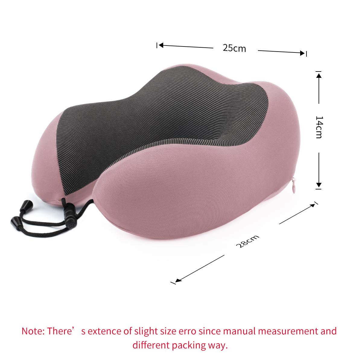 Travel Pillow 100% Pure Memory Foam Neck Pillow for Airplanes, Super Soft & Comfortable Pillow with Machine Washable Cover, Airplane Travel Kit with 3D Contoured Eye Masks, Earplugs and Reusable Bag