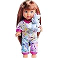 Simba Evi Love Pyjamas, 3 Assorted Designs, Only One Item Delivered, Doll in a Cute Pyjamas with Unicorn Cuddly Toy, 12 cm Toy Doll, from 3 Years