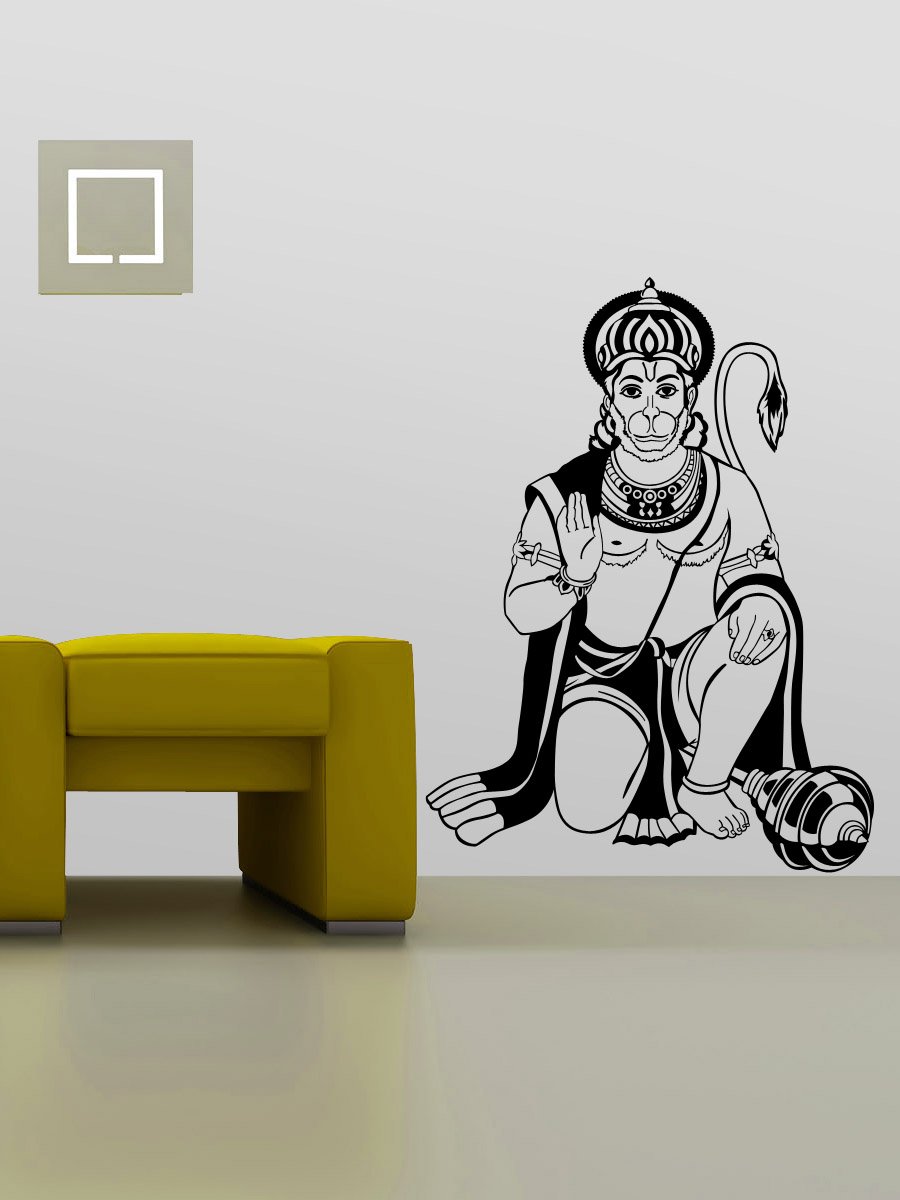Buy Trends on Wall Lord Hanuman Wall Decals (60 cm x 81 cm) Online at