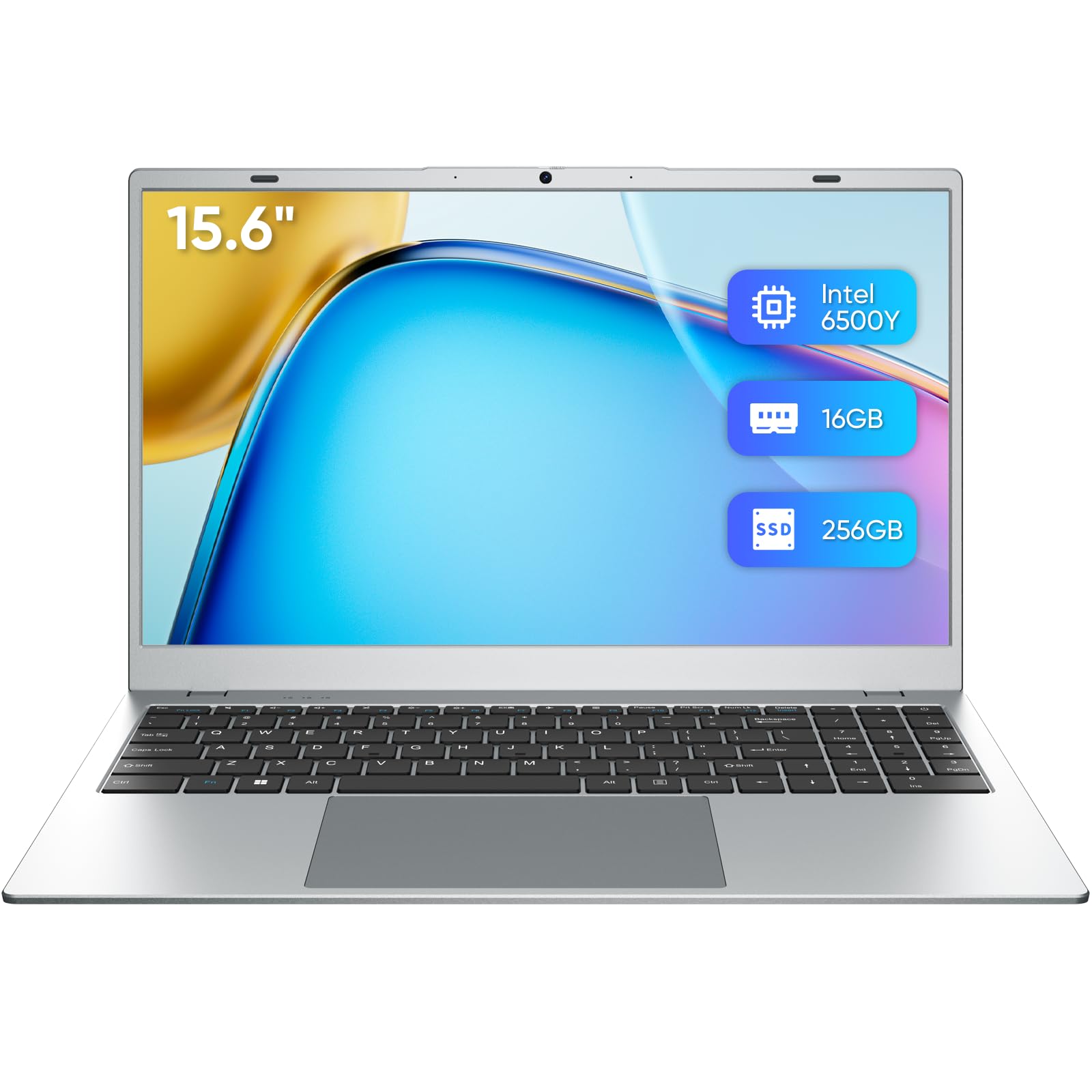 Photo 1 of WIPEMIK Laptop Computer, 16GB RAM Laptop 256GB SSD, 6500Y Processor, 15.6 Inch 1080P IPS Display Laptop for School, Business, Support WiFi 5, BT 5.2