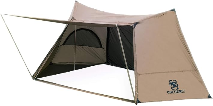Amazon Onetigris Solo Homestead キャンプテント ポール付き 軍幕 06 ブラウン Onetigris テント本体