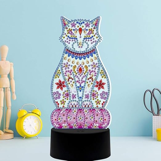 DIY Diamond Painting Lamp with LED Lights 5D Full Drill