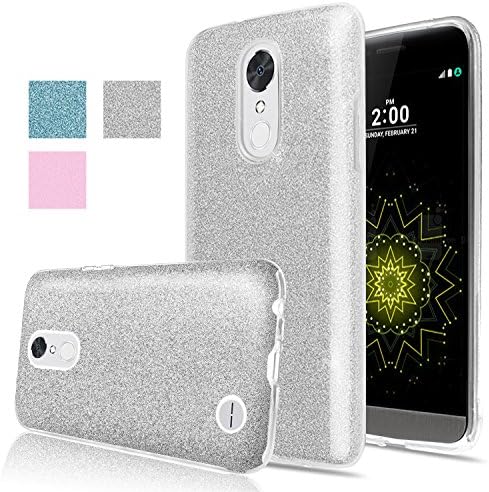 LG K20 V Case,LG K20 Plus / LG K10 2017 / LG VS501 / LG Grace / LG Harmony Case,Aomax[Anti-Scratch]Shockproof Shing Bling Gilliter Sparkle Soft TPU Triple Layer case For LG K10 2017 TMSF Black