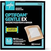 Amazon.com: Medline Optifoam Gentle EX Bordered Foam Adhesive Dressing ...