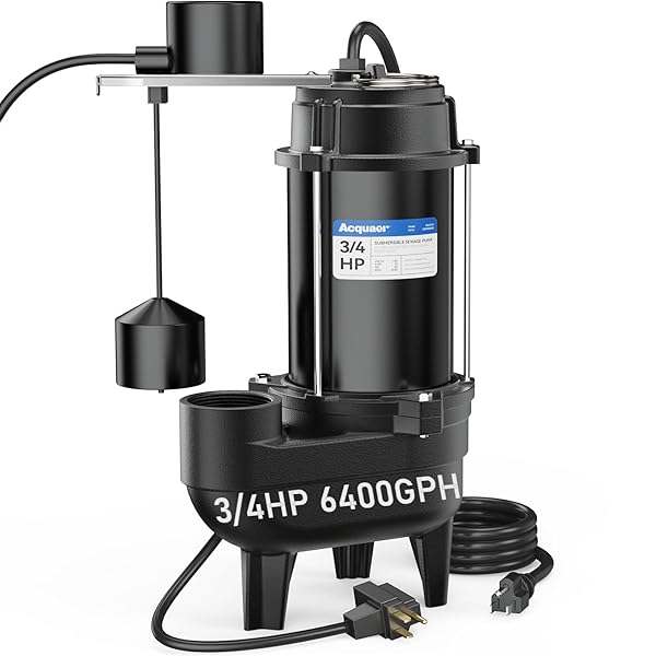 ACQUAER SEWAGE PUMP SUBMERSIBLE WATER PUMP WITH AUTOMATIC...