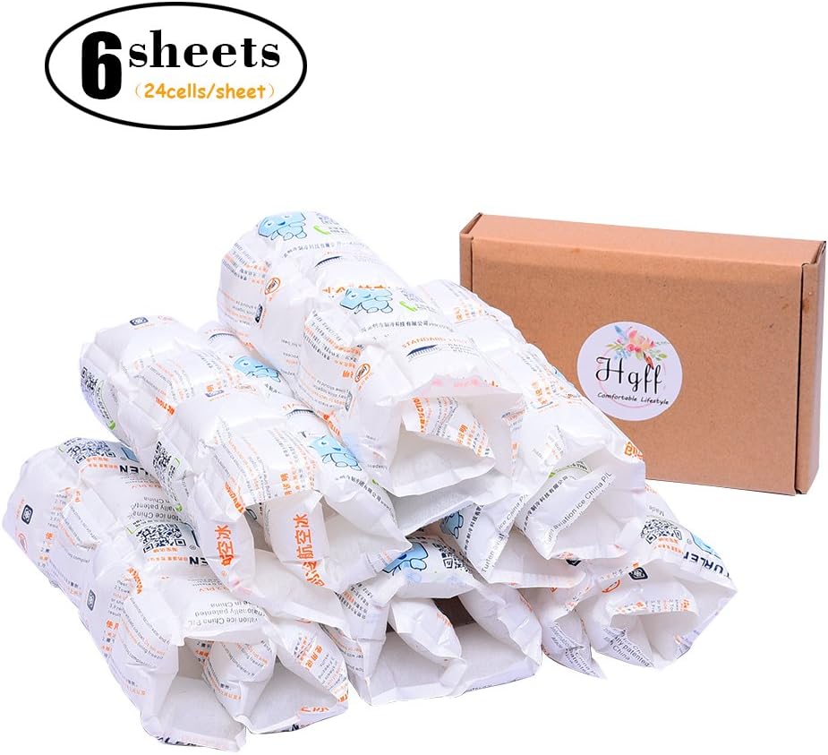 Reusable Heat & Ice Pack Sheets Absorb Water Cooling for Keep Food Fresh and Beverage Cold,Non-toxic,Reusable and Flexible 6 Sheets