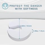 BYETOO 6 Pack Door Finger Guards Foam Door Stopper White 3.5x3.5x0.6 in view 6