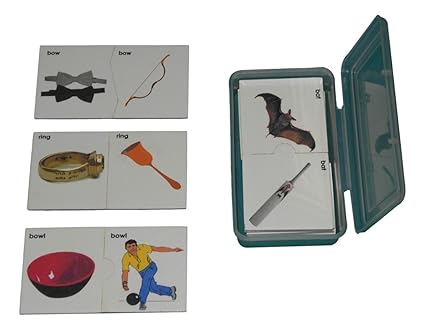 Kido Toys Homonyms - Pairing Cards Wooden - Match & Learn - Educational Language Learning Toy